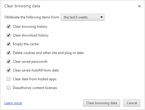Clear your Cache